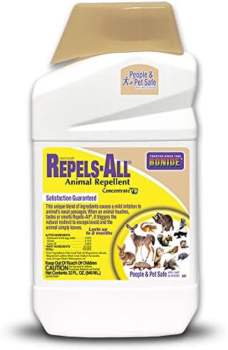 Bonide Repels-All Animal Repellent, 128 oz Concentrate | Outdoor Pest Control, Deter Deer from Garden, People & Pet Safe