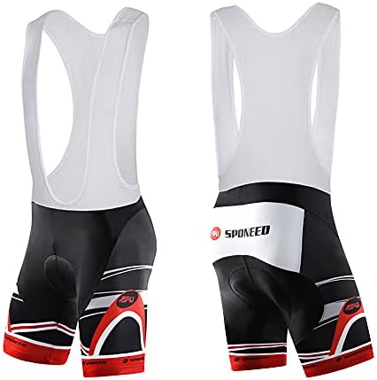 sponeed Men's Cycling Jersey and Bib Short Suit Bicycle Wear Padded Bike Tights