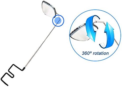 Bicycle Eyeglass Mirror Biking Cycling Helmet Mount Rear View Mirror, Adjustable Angle, Aluminium Alloy Riding Mirror Accessories