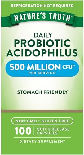 Nature's Truth Probiotics for Men and Women | 500 Million CFU | 100 Capsules | Non-GMO & Gluten Free Supplement