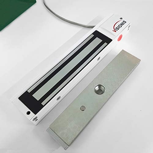 Visionis FPC-5192 600lbs Indoor Electromagnetic Lock with 600 lbs L and Z Bracket for Inswinging Door Access Control Maglock