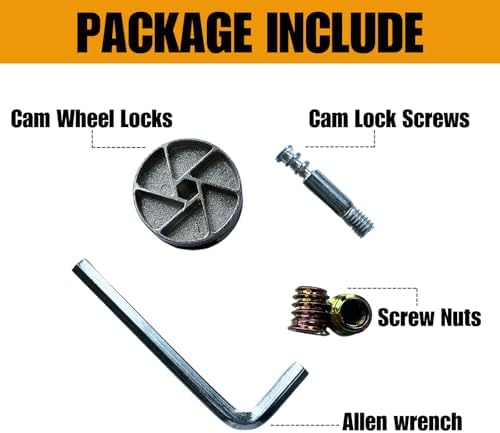 Replacement Heavy Duty Cam Wheel Locks Compatible with IKEA 114670 as Bed Frame Parts for MALM, BRIMNES, BIRKELAND & More (4PCs 35mm Set)