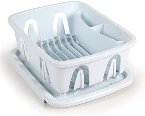 Camco RV Mini Dish Drainer & Tray - Features a Sloped Drain Tray Design, Heavy-Duty Construction - Ideal for Small Spaces, Apartments, Boats