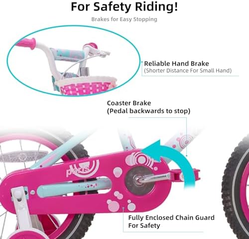 JOYSTAR Paris Girls Bike with Training Wheels for Ages 3-10Y