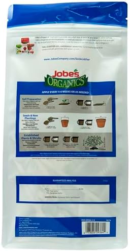 Jobe's Organics Granular Soil Amendment, Organic Soil Acidifier for Blueberry and Hydrangea Plants, 6 lbs Bag