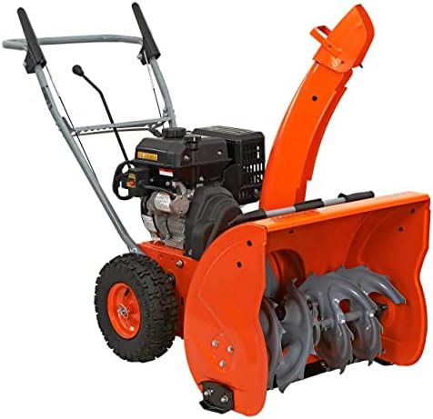 YARDMAX YB6770 26 in. 212 cc Two-Stage Self-propelled Gas Snow Blower with Push-Button Electric Start and Headlight