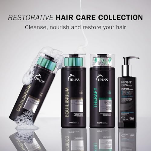 TRUSS Equilibrium Shampoo, Oily Scalp Sulfate & Dye Free, 10.14 oz | Balancing shampoo for combination hair. Color safe formula for oily hair