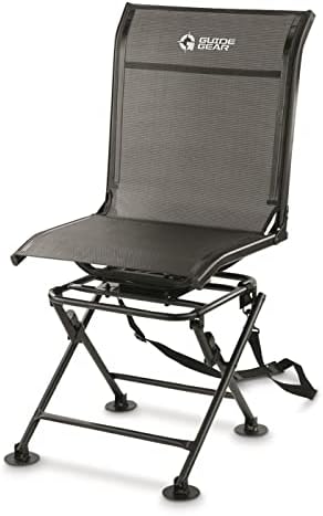 Guide Gear 360º Swivel Hunting Blind Chair, Lightweight, Portable Mesh Hunt Seat, 300-lbs Capacity