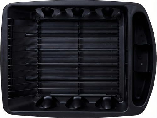 Tribello Sink Dish Drying Rack, Heavy Duty Hard Plastic Drying Rack, Dish Drainer for Kitchen Counter with Drainboard Set