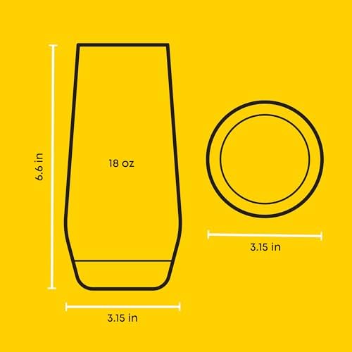 JoyJolt Gwen 18.5 oz Highball Glasses, 4pc Tall Glass Sets. Lead-Free Crystal Glass Drinking Glasses. Water Glasses, Mojito Glass Cups