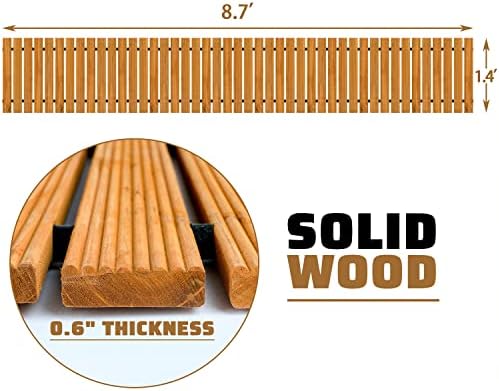 Worth Garden 9 ft. Wooden Garden Pathway - 17 in. W Roll Out Straight Walkway for Outdoor Patios, Gardens, Yard, Beach Boardwalks