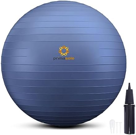 Primasole Exercise Ball for Balance Stability Fitness Workout Yoga Pilates at Home Office & Gym Birthing Ball for Pregnancy, Office Ball Chair