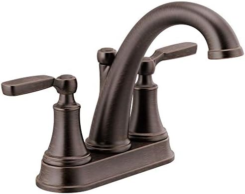 Delta Faucet Woodhurst Centerset Bathroom Faucet, Oil Rubbed Bronze 2-Handle Bathroom Faucet, Delta Bathroom Sink Faucet