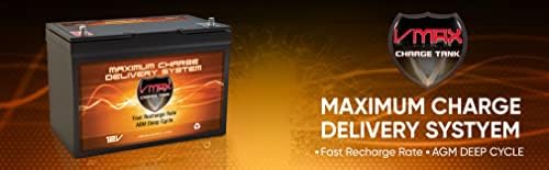 VMAX MR127-100 12V 100Ah AGM Deep Cycle Marine Battery compatible with Minn Kota Endura Max 55 Hand Control 12V 55lb Trolling Motor