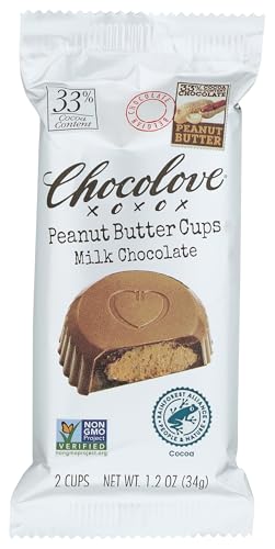 Chocolove Milk Chocolate Peanut Butter Cups, 1.2 OZ