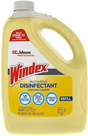SC Johnson Professional Windex Disinfectant and Multi-Surface 1 Gallon (Pack of 4)