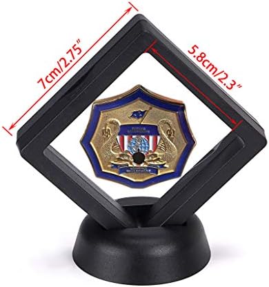 Skelang 3D Floating Display Case Display Stand Holder Suspension Frame for AA Medallion, Antique，Challenge Coin, Chip, Jewelry