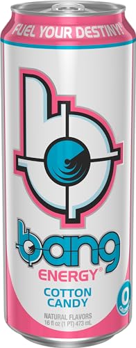 Bang Energy Cotton Candy, Sugar-Free Energy Drink, 16-Ounce | Pack of 12