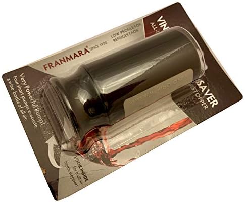 Franmara Wine Saver Vaccum Pump and Stopper, Black