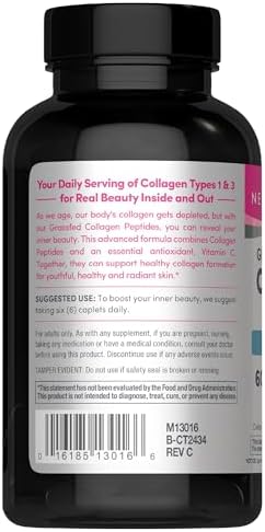 NeoCell Collagen Peptides Pills | 360 Caplets | with Vitamin C | Supplement for Women and Men | Supplement for Women and Men