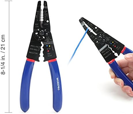 WORKPRO Crimping Tool Kit with 582PCS Heat Shrink Wire Connectors | Electrical Wire Terminals for AWG 22-10, 3-in-1 Wire Strippers Cutters & Crimpers