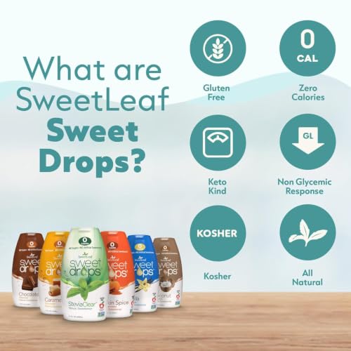 SweetLeaf Stevia Drops Liquid Sweetener, Variety Pack - 1.7 Fl Oz, 3 Pack | Sweet Drops, Stevia Leaf Extract, Zero Calorie, No Erythritol