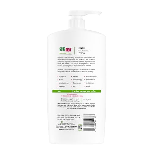 SEBAMED Fragrance-Free Gentle Hydrating Lotion Ultra Mild Dermatologist Recommended Moisturizer for Normal To Dry Sensitive Skin 33.8 Fluid Ounces (1 Liter)