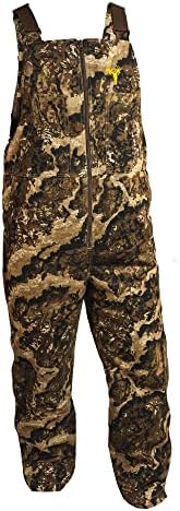 HOT SHOT Men’s Insulated Camo Bib, Ultra-Quiet Adjustable Overalls, Cold Weather Hunting Coveralls for Men