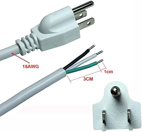 FILSHU 6ft 18 Gauge 3 Prong AC Power Cord with On Off Switch