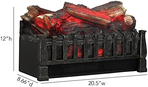 duraflame Electric Log Set 400 Sq Ft Heater, Faux Logs Insert with Lifelike Flames for Existing Fireplaces, Remote Control Included