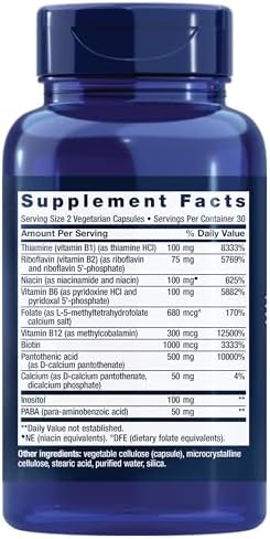 Life Extension BioActive Complete B-Complex, Heart, Brain and Nerve Support, Healthy Energy, Metabolism, Complete B Complex, 60 Vegetarian Capsules | Complete B Complex for Heart, Brain & Nerve Support with Healthy Energy & Metabolism in Vegetarian Capsu…