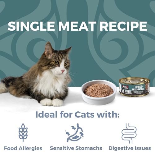 KOHA Limited Ingredient Diet Kangaroo Pate for Cats, 5.5 oz Pack of 24 | Single meat protein, sensitive stomach formula, no fillers, wet cat food, made in USA