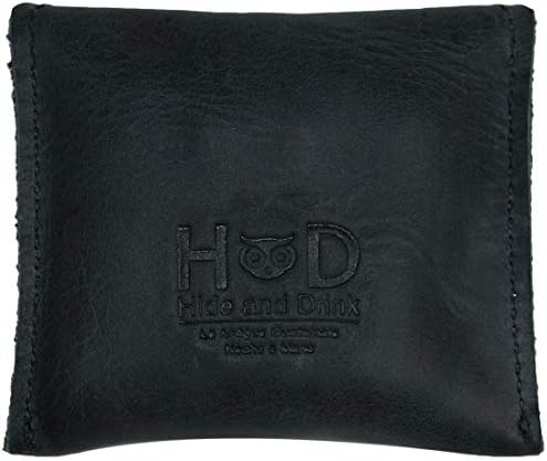 Hide & Drink, Rustic Leather Tampon Case, Condom Holder Pouch, Secret Stash Handmade :: Bourbon Brown