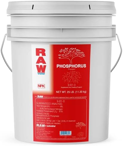 RAW Phosphorus Fertilizer - Water Soluble, High Phosphorus for Plants, 10lb | Energy for Fruit and Flower - Ideal Hydroponic Phosporus Fertilizer for Indoor Plants, Gardens and Vegetables