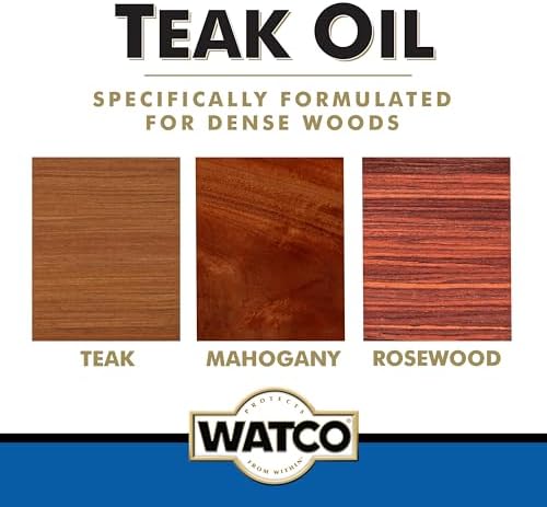 Watco Teak Oil Wood Finish, Quart, Clear
