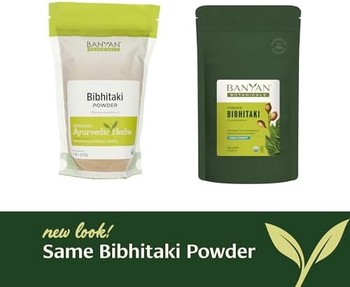 Banyan Botanicals Bibhitaki Powder - Certified Organic, 1/2 Pound - Terminalia belerica - Detoxification and Rejuvenation for kapha*