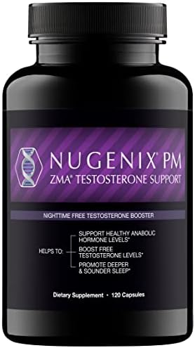 Nugenix PM ZMA - Nighttime Free Testosterone Booster for Men, 120ct | Sleep Support, Testosterone Supplement, Increase Muscle