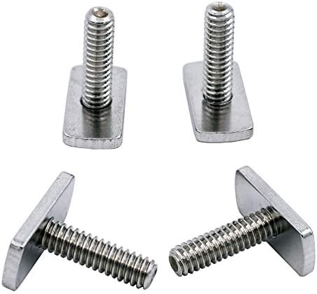YYST 1/4 Inch - 20 Threads Kayak Rail/Track Screws & Track Nuts T Bolt Hardware Gear Mounting Replacement Kit for Kayaks Canoes Boats Rails