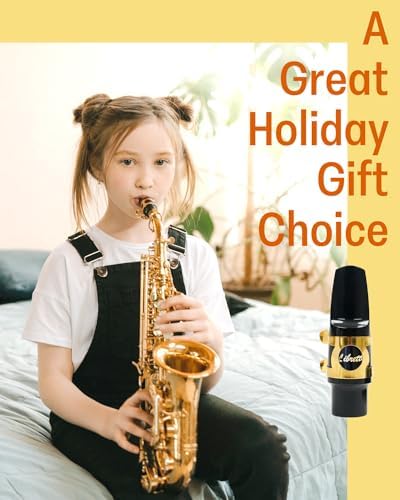 Libretto Alto Saxophone Mouthpiece Kit, Giftable Standard Mouthpiece Set: ABS Mouthpiece, Plastic Cap
