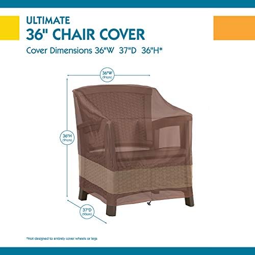 DUCKCOVERS Ultimate Waterproof 36 Inch Patio Chair Cover, Outdoor Chair Covers