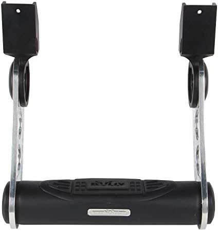 Bully AS-700 Black Universal Tube Hoop Step Bar with Polished Aluminum Arms | Universal fit truck and SUV side step bar with corrosion resistant