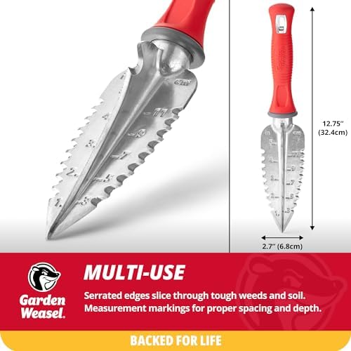 Garden Weasel Multi-Use Transplanter Trowel for Digging Planting Weeding