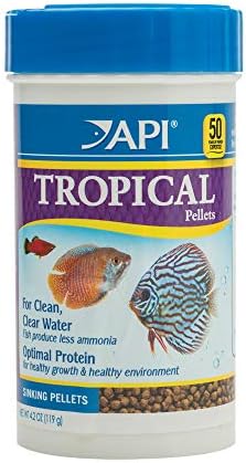 API BOTTOM FEEDER PELLETS WITH SQUID Fish Food 1.3-Ounce Container