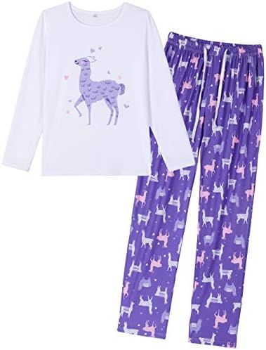 HONG HUI Women Pajamas Set Soft Christmas Pjs Holiday Loungewear Set Long Sleeve Top With Pants,S-3XL