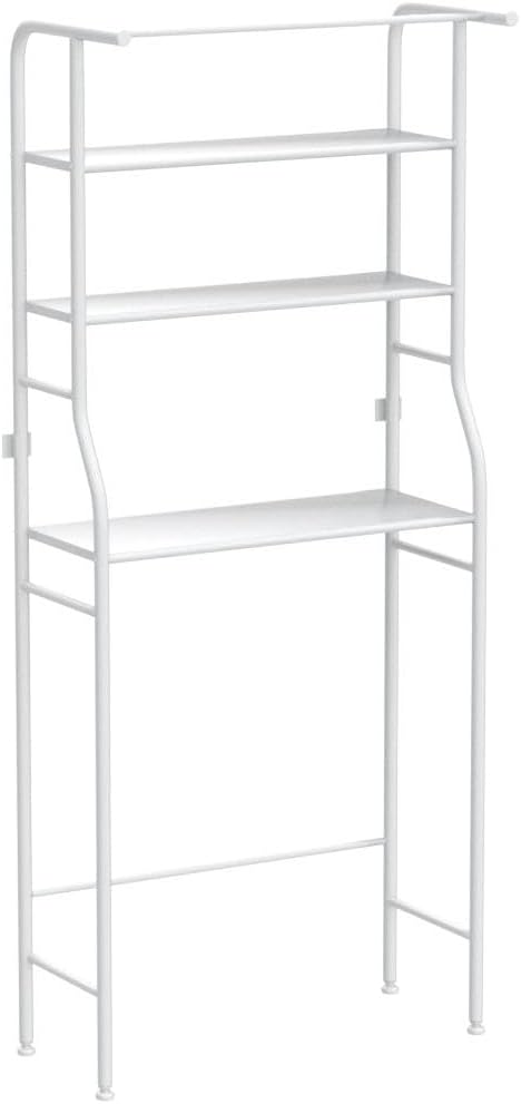 UDEAR 3-Tier Over The Toilet Rack,with Hanging Rod,Tower Shelf,Black