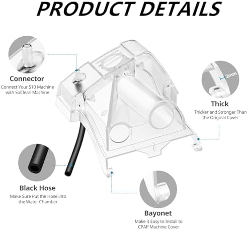 Universal Tubing Adapter for AirCurve 10 Series Machines and ResMed AirSense 10, Compatible with Cleaner and Sanitizer Machines