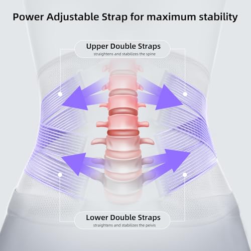 FREETOO Lower Back Brace For Women For Pain, Lumbar Back Support Brace | 3D Knitted Fabric,Metal Plate,Lumbar Pad, Herniated Disc,Sciatica,Strain,Scoliosis, Work,Heavy Lifting,Driving,Cycling,Gym
