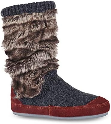 Acorn Slouch Boots Slippers for Women - Comfy, Memory Foam, Non-Slip, Durable, Mid-Calf House Slipper with Indoor/Outdoor Sole