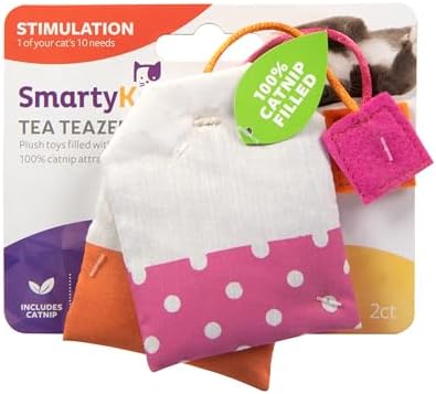 SmartyKat (2 Count Tea Teazers Catnip Cat Toys - Pink/Orange, 2 Count