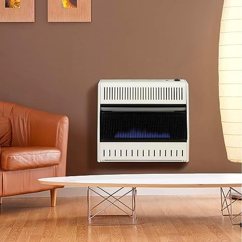 ProCom Heating Natural Gas Ventless Blue Flame Heater With Base Feet - 10,000 BTU, Manual Control - Model# MN100HBA-B